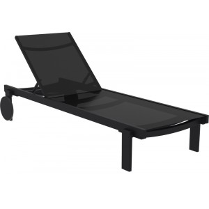 CASABLANCA ΞΑΠΛΩΣΤΡΑ BLACK/BLACK ΑΛΟΥΜ-ΠΟΛ/ΝΙΟΥ 74x190x31εκ.