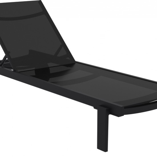 CASABLANCA ΞΑΠΛΩΣΤΡΑ BLACK/BLACK ΑΛΟΥΜ-ΠΟΛ/ΝΙΟΥ 74x190x31εκ.