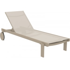 CASABLANCA ΞΑΠΛΩΣΤΡΑ TAUPE/TAUPE ΑΛΟΥΜ-ΠΟΛ/ΝΙΟΥ 74x190x31εκ.