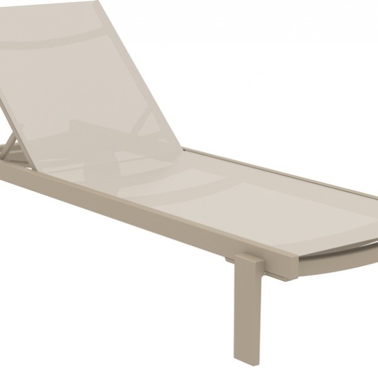 CASABLANCA ΞΑΠΛΩΣΤΡΑ TAUPE/TAUPE ΑΛΟΥΜ-ΠΟΛ/ΝΙΟΥ 74x190x31εκ.