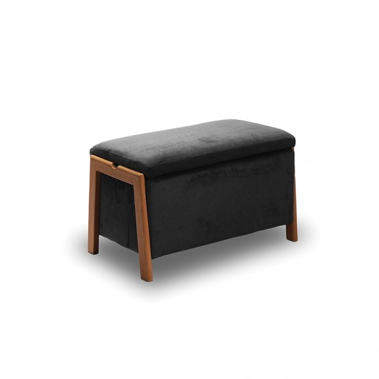 DALI ΣΚΑΜΠΟ VELVET GREY ΜΕ ΑΠΟΘΗΚΕΥΤΙΚΟ  ΧΩΡΟ 75X42X44εκ.