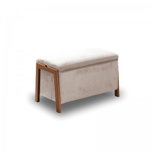 DALI ΣΚΑΜΠΟ VELVET BEIGE ΜΕ ΑΠΟΘΗΚΕΥΤΙΚΟ ΧΩΡΟ 75X42X44εκ.