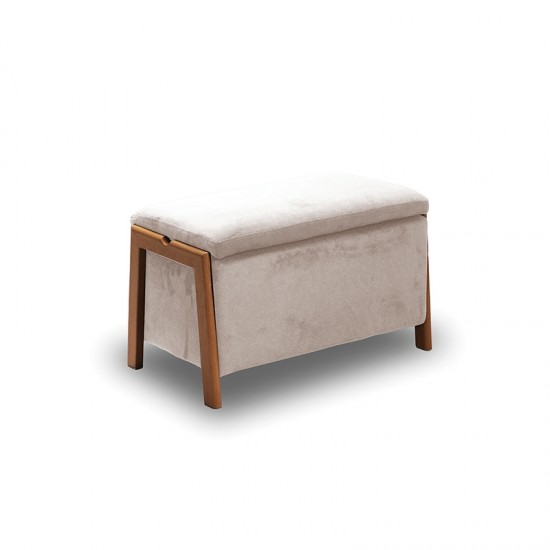 DALI ΣΚΑΜΠΟ VELVET BEIGE ΜΕ ΑΠΟΘΗΚΕΥΤΙΚΟ ΧΩΡΟ 75X42X44εκ.