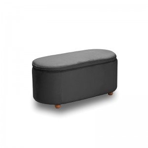 FOSTER ΣΚΑΜΠΟ VELVET GREY ΜΕ ΑΠΟΘΗΚΕΥΤΙΚΟ  ΧΩΡΟ 99Χ45X45εκ.