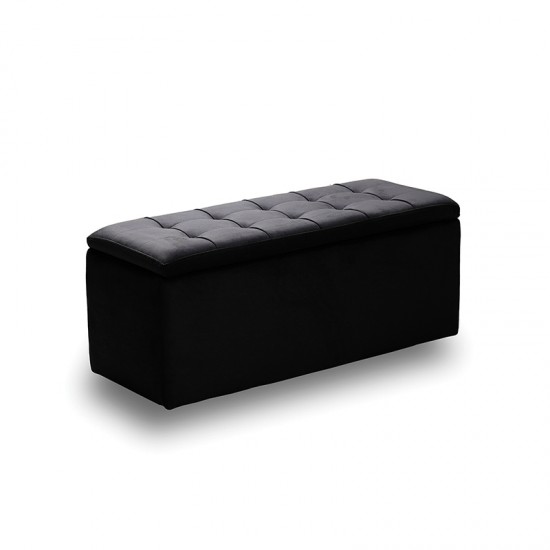 LIDO ΣΚΑΜΠΟ VELVET BLACK ΜΕ ΑΠΟΘΗΚΕΥΤΙΚΟ  ΧΩΡΟ 101X41X42εκ.