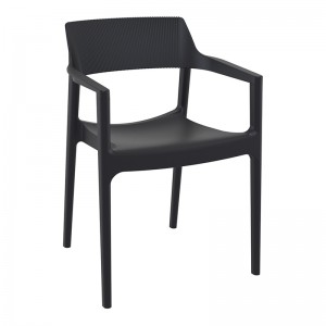 TULUM BLACK ΠΟΛΥΘΡΟΝΑ ΠΟΛΥΠΡΟΠΥΛΕΝΙΟΥ 55X52X79εκ.