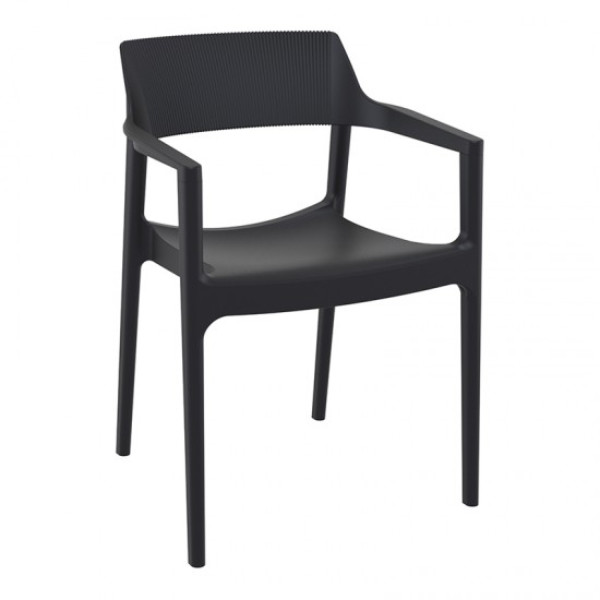 TULUM BLACK ΠΟΛΥΘΡΟΝΑ ΠΟΛΥΠΡΟΠΥΛΕΝΙΟΥ 55X52X79εκ.