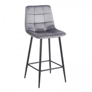 NORA GREY VELVET ΥΦΑΣΜΑ 65εκ. ΣΚΑΜΠΟ ΜΕΤΑΛΛΙΚΟ 45X41X65-99εκ.