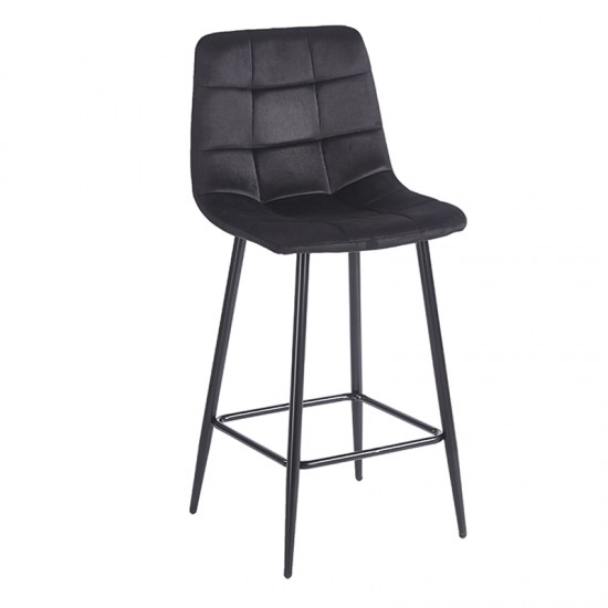 NORA BLACK VELVET ΥΦΑΣΜΑ 65εκ. ΣΚΑΜΠΟ ΜΕΤΑΛΛΙΚΟ 45X41X65-99εκ.