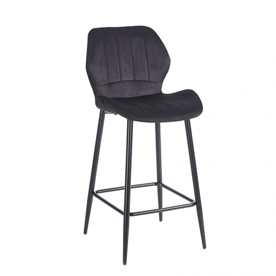 DYLAN BLACK VELVET ΥΦΑΣΜΑ 65εκ. ΣΚΑΜΠΟ ΜΕΤΑΛΛΙΚΟ 46X45X65-95εκ.