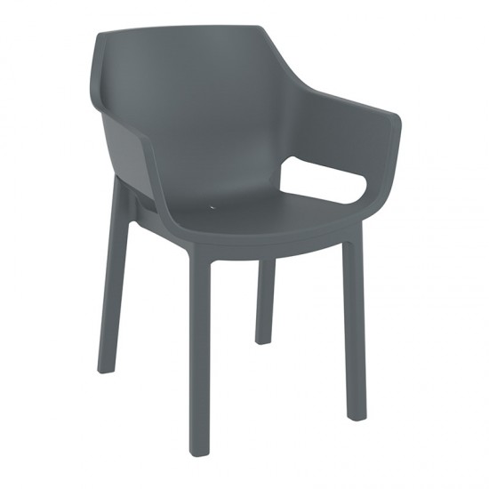 DORA DARK GREY ΠΟΛΥΘΡΟΝΑ ΠΟΛΥΠΡΟΠΥΛΕΝΙΟΥ 58X59X80εκ.