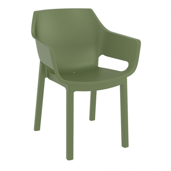 DORA OLIVE GREEN ΠΟΛΥΘΡΟΝΑ ΠΟΛΥΠΡΟΠΥΛΕΝΙΟΥ 58X59X80εκ.