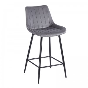 REPO GREY VELVET ΥΦΑΣΜΑ 66εκ. ΣΚΑΜΠΟ ΜΕΤΑΛΛΙΚΟ 48X49X66-96εκ.