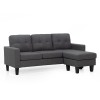 LIANA S DARK GREY ΥΦΑΣΜΑ ΓΩΝΙΑ 185Χ126X84εκ.