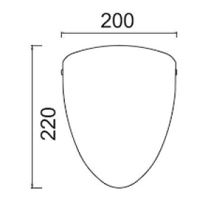 ΑΠΛΙΚΑ ΛΕΥΚΟ ΜΑΤ ΣΕ ΣΧΗΜΑ ΑΧΙΒΑΔΑ-ΓΥΑΛΙ 1XE27 11X21XH20cm (DL477C)