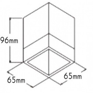 ΣΠΟΤ ΓΚΡΙ Νο9215GSG ΜΟΝΟ ΤΕΤΡΑΓΩΝΟ G9 ΜΑΤ ΓΥΑΛΙ (BS9215GSG)