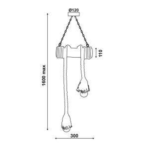 ΚΡΕΜΑΣΤΟ 2ΦΩΤΟ ΦΩΤΙΣΤΙΚΟ BAMBOO+ΣΧΟΙΝΙ 11Χ30ΧΗ160CM (932302BBR)