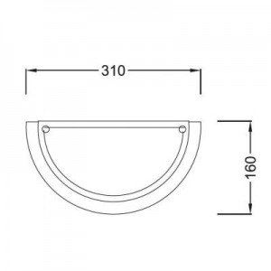 ΑΠΛΙΚΑ ΗΜΙΚΥΚΛΙΚΗ ΝΙΚΕΛ ΜΑΤ ΜΕ ΛΕΥΚΟ ΓΥΑΛΙ-ΔΙΑΦΑΝΗ ΓΡΑΜΜΗ (AC.0457007NI) 