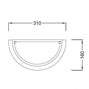 ΕΠΙΤΟΙΧΙΟ ΦΩΤΙΣΤΙΚΟ ΜΕΤΑΛΛΙΚΟ ΜΑΥΡΟ+ΓΥΑΛΙ 31Χ16CM (AC.0457007B)