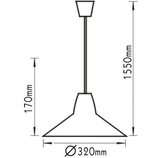 ΟΡΟΦΗΣ ΚΑΜΠΑΝΑ ΜΕΤΑΛΛΙΚΗ ΜΠΡΟΝΖΕ Φ32 (AC.3XF32)