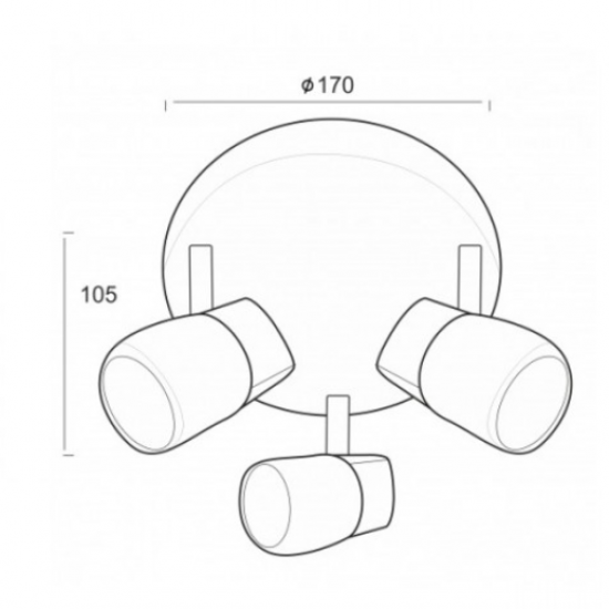 ΣΠΟΤ ΜΕ ΓΥΑΛΙ G9 III ΡΟΖΕΤΑ ΝΙΚΕΛ ΜΑΤ (0901063NM)