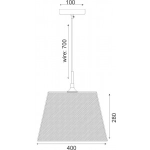 ΚΡΕΜΑΣΤΟ ΜΟΝΟΦΩΤΟ ΦΩΤΙΣΤΙΚΟ ΑΠΟ ΜΑΥΡΗ ΟΡΓΑΝΤΖΑ Φ40CM 1XE27 (DL604B)