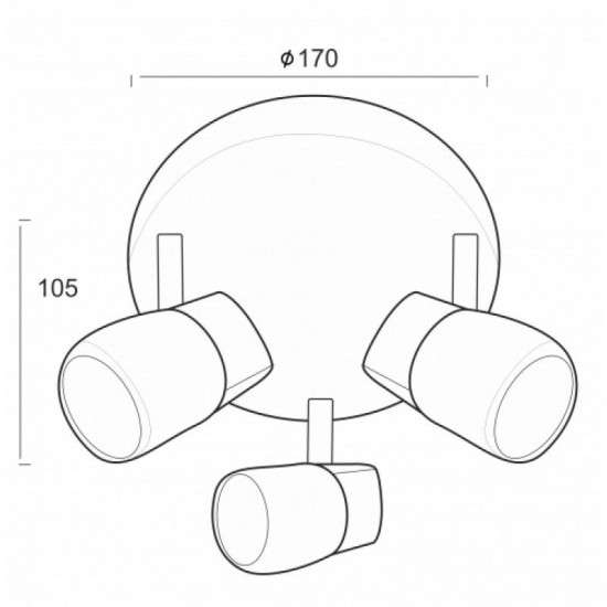 ΣΠΟΤ ΜΕ ΓΥΑΛΙ G9 III ΡΟΖΕΤΑ ΜΠΡΟΝΖΕ (0901063GAB)