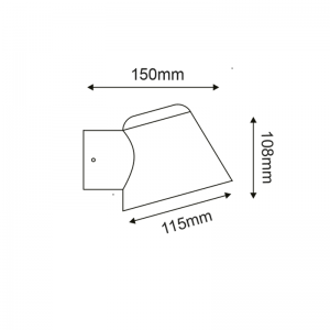 ΜΑΥΡΟ ΕΠΙΤΟΙΧΟ ΦΩΤΙΣΤΙΚΟ VIDA 1XGU10 MAX.35W IP44 ΜΕ ΔΙΑΦΑΝΟ ΓΥΑΛΙ..