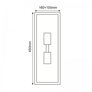 ΓΚΡΙ ΕΠΙΤΟΙΧΟ ΦΩΤΙΣΤΙΚΟ CELIA 2XE27 IP44 ΜΕ ΔΙΑΦΑΝΟ ΓΥΑΛΙ