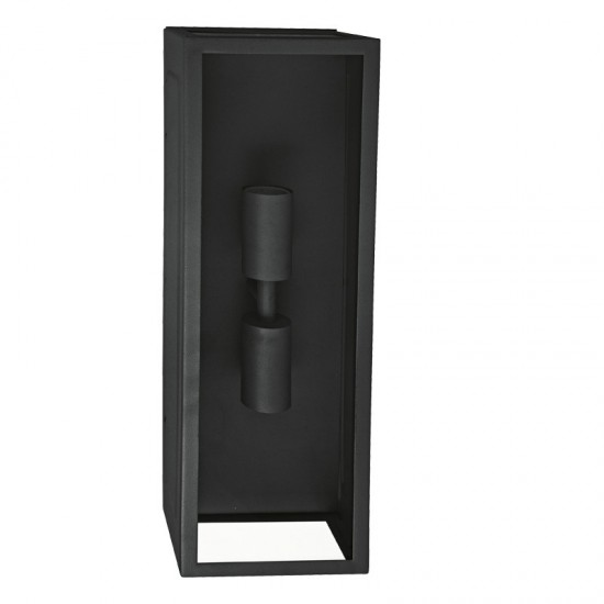 ΜΑΥΡΟ ΕΠΙΤΟΙΧΟ ΦΩΤΙΣΤΙΚΟ CELIA 2XE27 IP44 ΜΕ ΔΙΑΦΑΝΟ ΓΥΑΛΙ.-ΦΩΤΙΣΤΙΚΑ ΕΞΩΤΕΡΙΚΟΥ ΧΩΡΟΥ-ΦΑΝΑΡΑΚΙΑ-