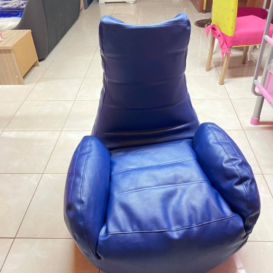 ΠΟΥΦ ΜΕ ΜΠΡΑΤΣΑ (PU) ΜΠΛΕ