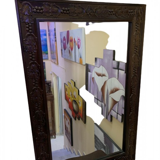 ΣΕΤ ΚΟΝΣΟΛΑ ΜΕ ΚΑΘΡΕΠΤΗ ΣΚΟΥΡΟ ΚΑΡΥΔΙ ΞΥΛΙΝΗ