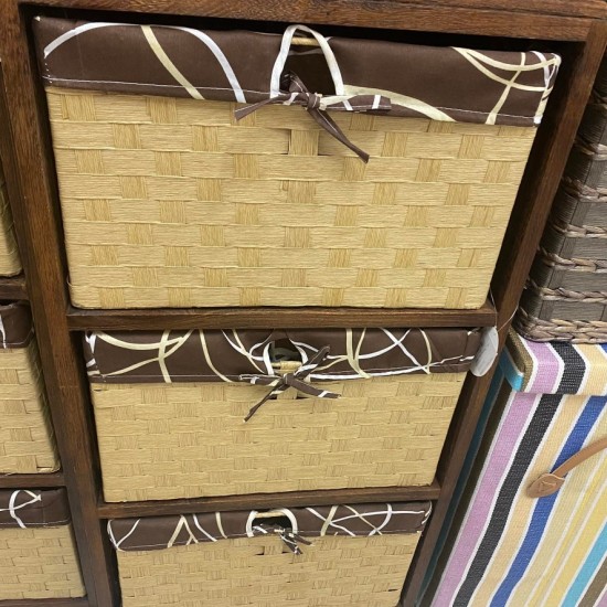 Καλάθι Απλύτων από Μπαμπού με 3 συρτάρια