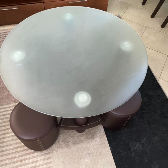 ΤΡΑΠΕΖΑΚΙ ΣΑΛΟΝΙΟΥ ΣΕΤ ΜΕ 4 ΣΚΑΜΠΟ 95Χ51Η