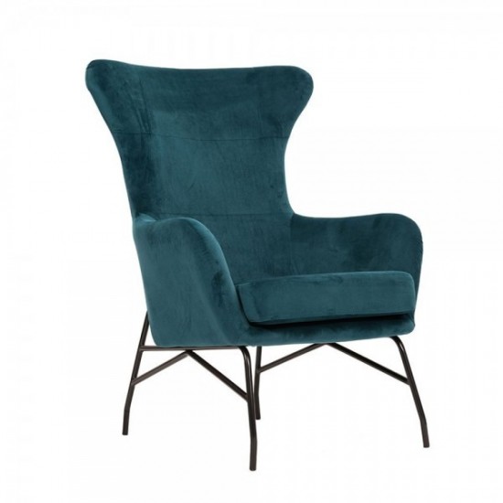 Πολυθρόνα Mono από Βελούδο - Σμαραγδί