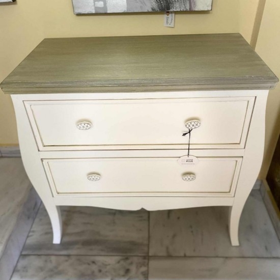 Κλασική συρταριέρα από μελαμίνη άριστης ποιότητας με φινίρισμα decape De Cape και καφέ επιφάνεια