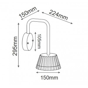 Viana Απλίκα LED 10W Σε Σκούρο Γκρί Χρώμα