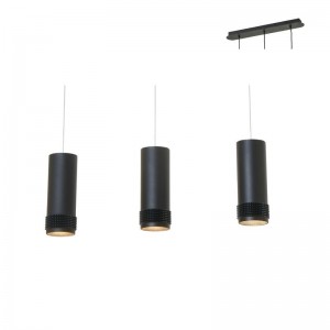 ΚΡΕΜΑΣΤΟ ΦΩΤΙΣΤΙΚΟ 3XGU10 ΜΑΥΡΟ ΑΛΟΥΜΙΝΙΟ 6,5X60XH122CM