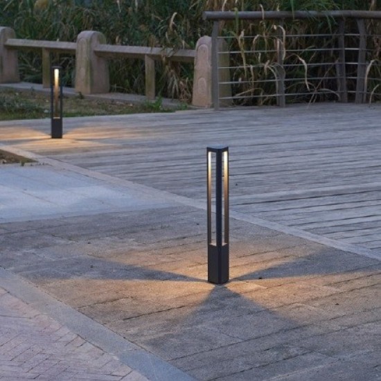 Mede Κολωνάκι LED 8W Σε Σκούρο Γκρί Χρώμα-ΚΟΛΩΝΑΚΙ ΕΞΩΤΕΡΙΚΟΥ ΧΩΡΟΥ-ΦΩΤΙΣΤΙΚΟ ΕΞΩΤΕΡΙΚΟΥ ΧΩΡΟΥ-ΓΚΡΙ-LED-