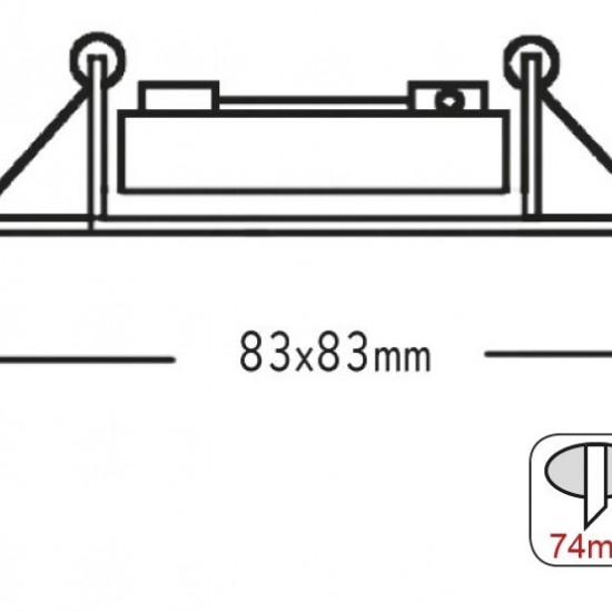 ΣΠΟΤ ΤΕΤΡΑΓΩΝΟ ΚΙΝΗΤΟ  MR16 ΧΡΥΣΟ ΜΑΤ
