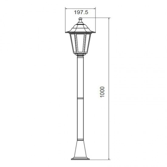 6S PLASTIC FLOOR GARDEN WHITE LUMINAIRE 100CM E27 IP44-ΦΩΤΙΣΤΙΚΑ ΕΞΩΤΕΡΙΚΟΥ ΧΩΡΟΥ-ΦΑΝΑΡΑΚΙΑ-