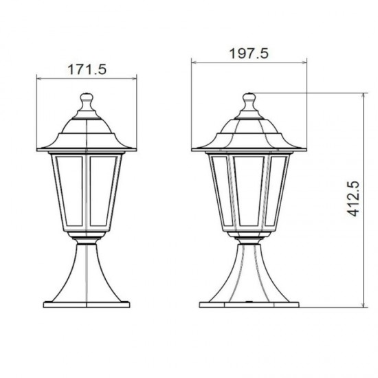 6S PLASTIC FLOOR GARDEN WHITE LUMINAIRE 41CM E27 IP44-ΦΩΤΙΣΤΙΚΑ ΕΞΩΤΕΡΙΚΟΥ ΧΩΡΟΥ-ΦΑΝΑΡΑΚΙΑ-