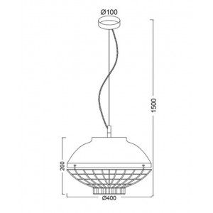 ΚΡΕΜΑΣΤΟ Φ/Σ 1ΧΕ27 ΜΕΤΑΛΛΙΚΟ ΛΕΥΚΟ+ΧΑΛΚΙΝΟ Φ40ΧΗ150CM ΚΡΕΜΑΣΤΟ Φ/Σ 1ΧΕ27 ΜΕΤΑΛΛΙΚΟ ΛΕΥΚΟ+ΧΑΛΚΙΝΟ Φ40ΧΗ150CM