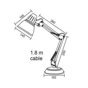 Φ/Σ ΓΡΑΦΕΙΟΥ 1ΧΕ27 ΜΑΥΡΟ ΜΕΤΑΛΛΙΚΟ 2429MBK