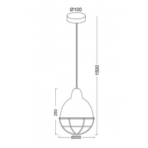 ΚΡΕΜΑΣΤΟ Φ/Σ 1ΧΕ27 ΜΕΤΑΛΛΙΚΟ ΛΕΥΚΟ+ΧΑΛΚΙΝΟ Φ20ΧΗ150CM ΚΡΕΜΑΣΤΟ Φ/Σ 1ΧΕ27 ΜΕΤΑΛΛΙΚΟ ΛΕΥΚΟ+ΧΑΛΚΙΝΟ Φ20ΧΗ150CM