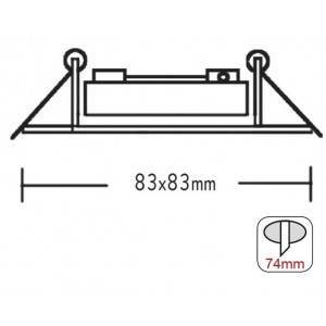 ΣΠΟΤ ΤΕΤΡΑΓΩΝΟ ΚΙΝΟΥΜΕΝΟ ΜR16 ΝΙΚΕΛ