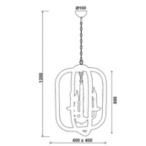 ΚΡΕΜΑΣΤΟ Φ/Σ 3ΧΕ14 ΟΡΘΟΓΩΝΙΑ ΜΑΥΡΟ ΜΕΤΑΛΛΟ+ΣΧΟΙΝΙ 40Χ40ΧΗ120CM