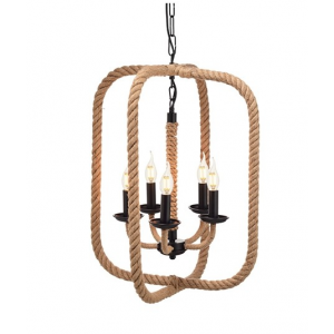 SKIA ΚΡΕΜΑΣΤΟ ΦΩΤΙΣΤΙΚΟ ΟΡΟΦΗΣ 5ΦΩΤΟ ΣΧΟΙΝΙ ΜΠΕΖ 50x50xΗ130cm