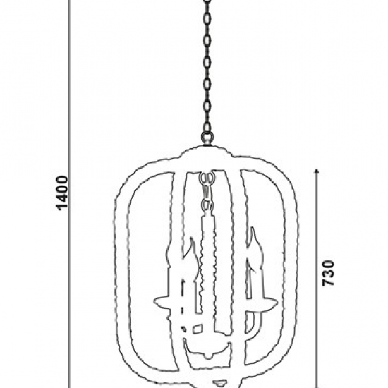 SKIA ΚΡΕΜΑΣΤΟ ΦΩΤΙΣΤΙΚΟ ΟΡΟΦΗΣ 8ΦΩΤΟ ΣΧΟΙΝΙ ΜΠΕΖ 60x60xΗ140cm