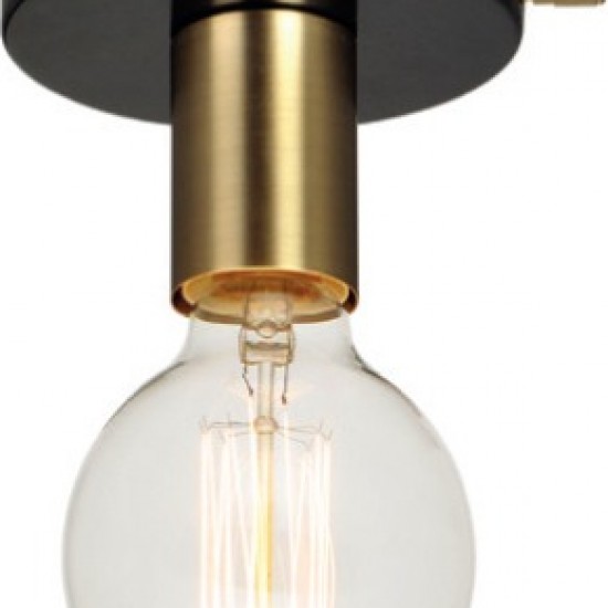 ΕΠΙΤΟΙΧΙΟ Φ/Σ 1ΧΕ27 ΜΕΤΑΛΛΙΚΟ ΜΑΥΡΟ+ΟΡΕΙΧΑΛΚΟ Φ12CM